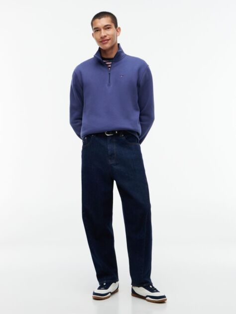 Blue Tommy Flag Quarter-Zip Sweatshirt  Men