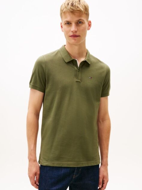 Green Flag Patch Slim Fit Polo Shirt  Men