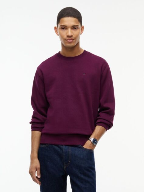 Purple Regular Sweatshirt Flag Crew Neck  Men
