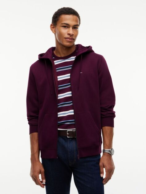 Purple Regular Hoody Zip Thru  Men