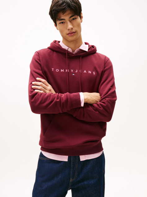 Red Regular Logo Hoody  Men