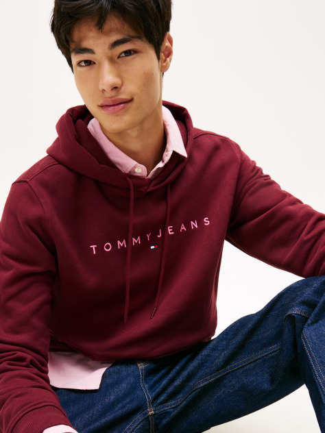 Red Regular Logo Hoody  Men