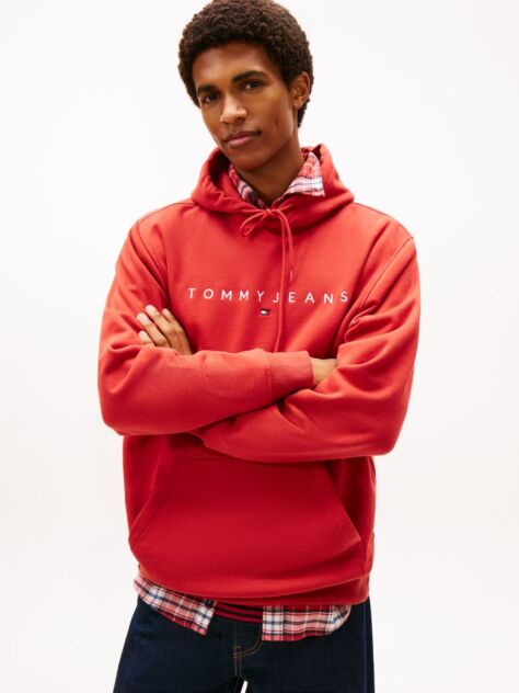 Red Regular Logo Hoody  Men