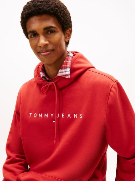 Red Regular Logo Hoody  Men