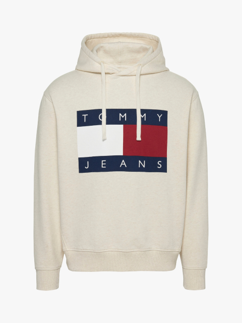 Μπεζ Άνετο Hoody Mélange  Άνδρες