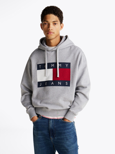 Γκρι Άνετο Hoody Mélange  Άνδρες