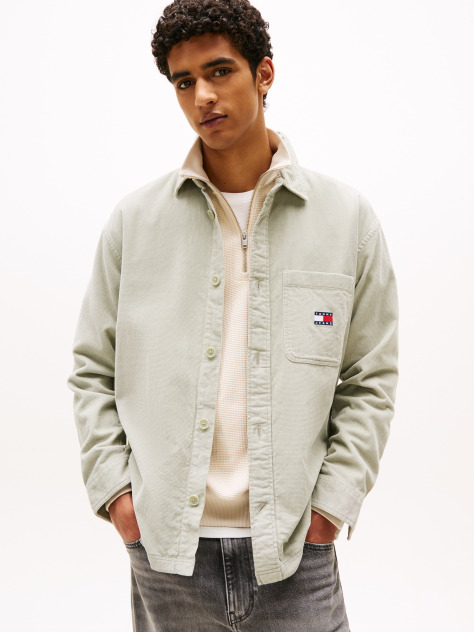 Green Brick Cord Overshirt  Men