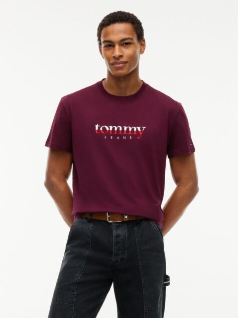 Μωβ Jersey T-Shirt Με Κλασική Λαιμόκοψη Και Λογότυπο  Άνδρες