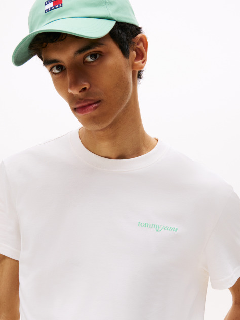 White Back Graphic Crew Neck T-Shirt  Men