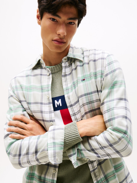 Multi Regular Fit Check Flannel Shirt  Men