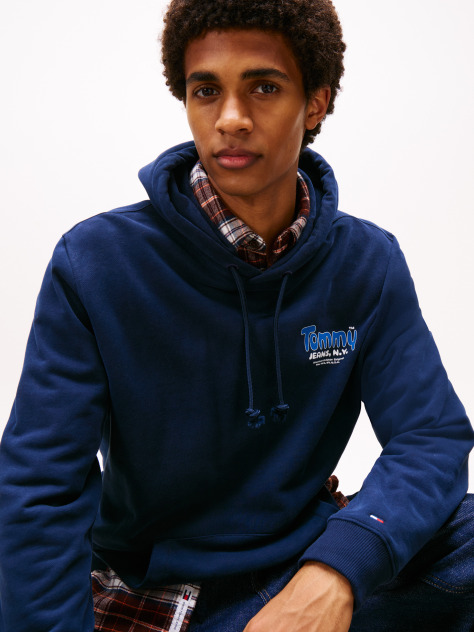 Blue Logo Terry Hoody  Men