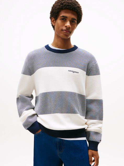 Multi Regular Stripe Jumper  Men