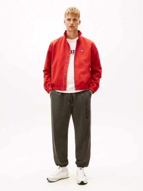 Black Classic Washed Tonal Logo Relaxed Joggers  Men