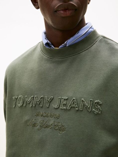 Green Classic '90s Tonal Logo Washed Sweatshirt  Men
