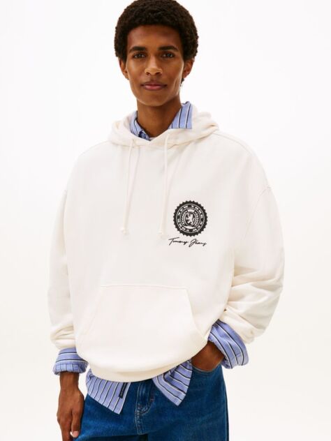 White 90s Dollar Graphic Hoody  Men
