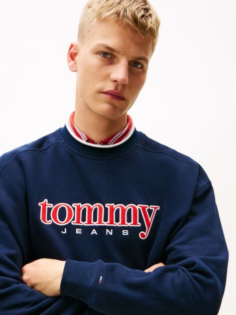 Μπλε Φούτερ Fleece Με Λογότυπο '90s  Άνδρες