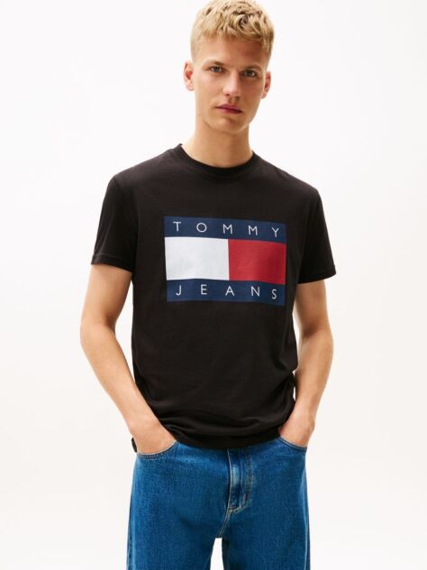 Black Flag Badge Jersey Crew Neck T-Shirt  Men