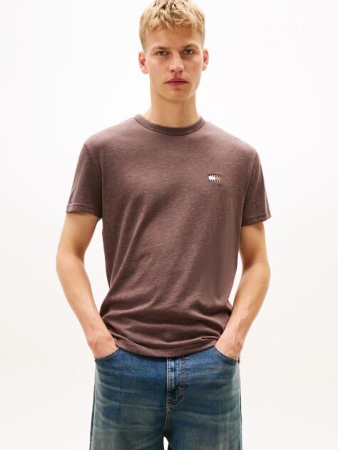 Brown Tonal Tommy Badge Jersey T-Shirt  Men