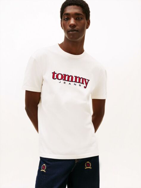 White Logo Appliqué Jersey T-Shirt  Men