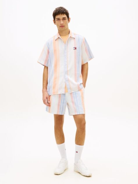 Multi Dobby Stripe Relaxed Shorts  Men