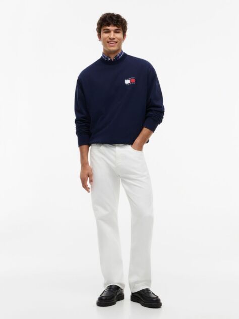 Blue Back Wavy Flag Terry Relaxed Sweatshirt  Men