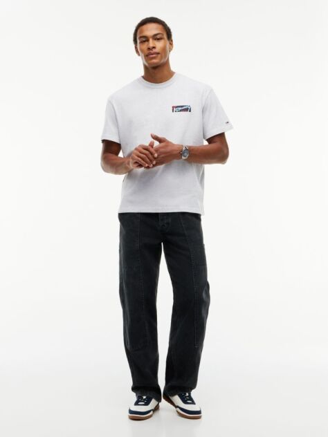 Grey Signature Logo Relaxed Jersey T-Shirt  Men