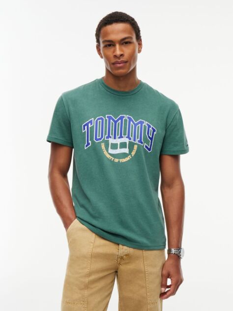 Green Varsity Logo Jersey T-Shirt  Men