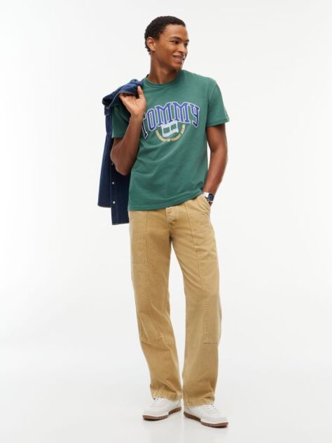 Green Varsity Logo Jersey T-Shirt  Men