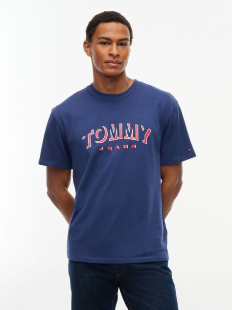 Blue Logo Relaxed Crew Neck T-Shirt  Men