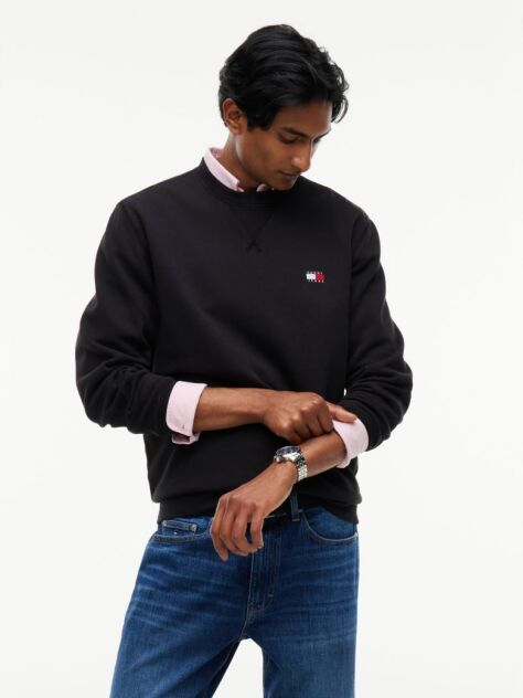 Black Badge Fleece Crew Neck Sweatshirt  Men