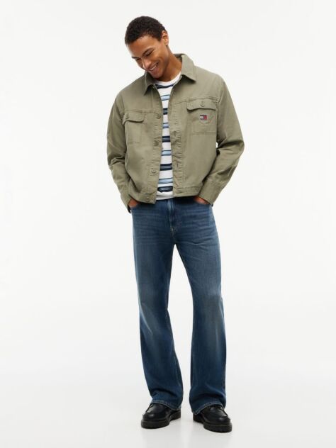 Green Textured Herringbone Oversized Overshirt  Men