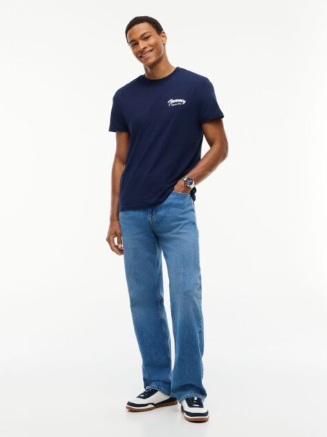 Blue Logo Jersey Crew Neck T-Shirt  Men