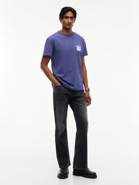 Blue Logo Jersey Crew Neck T-Shirt  Men