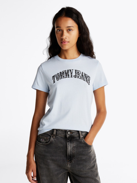 Blue Floral Logo T-Shirt  Women