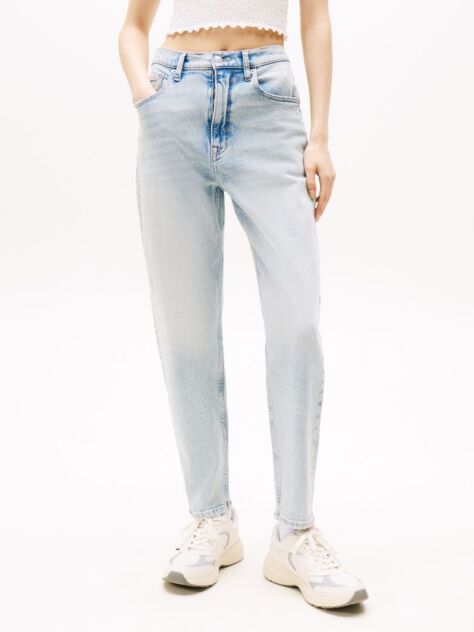 Denim Ψηλόμεσο Mom Τζιν Σε Tapered Γραμμή  Γυναίκες