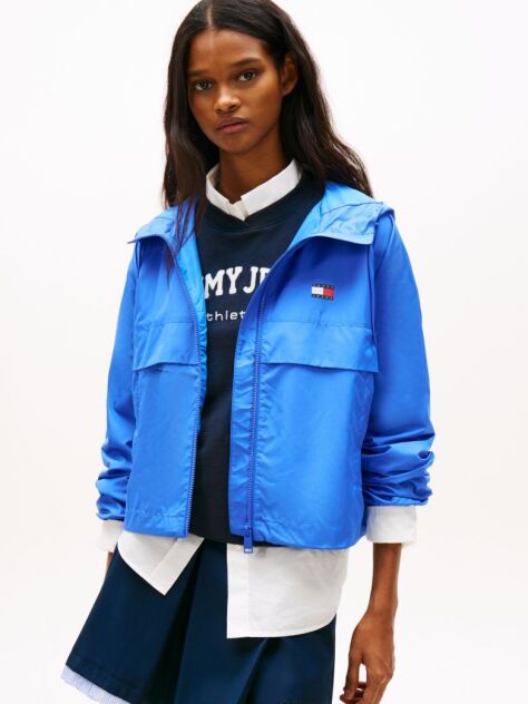 Blue Tommy Badge Windbreaker  Women
