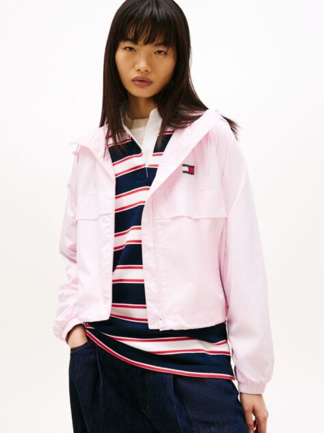 Pink Tommy Badge Windbreaker  Women