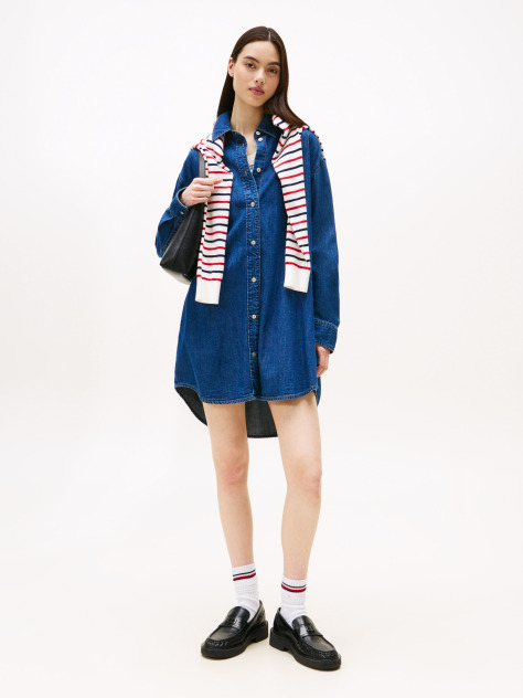 Denim Relaxed Denim Shirt Dress  Women