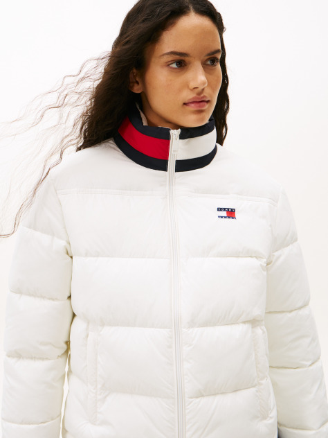 Beige Logo Relaxed Puffer Jacket  Women