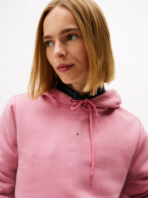 Pink Linear Logo Fleece Hoody  Women