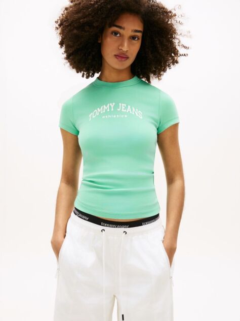 Blue Logo Slim Crew Neck T-Shirt  Women