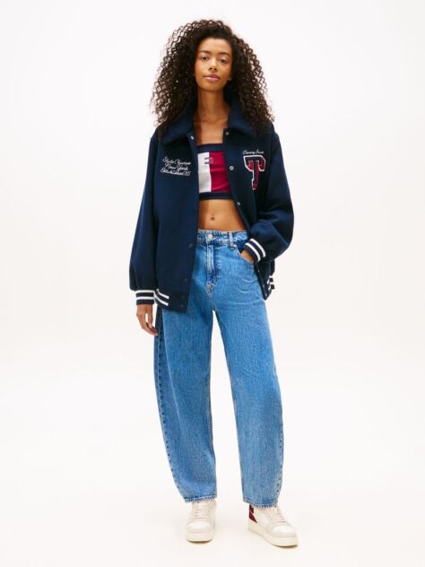 Denim Tapered Balloon Leg Jeans  Women