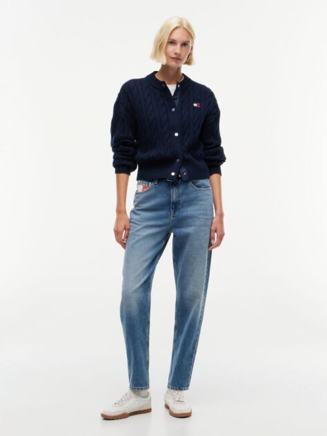 Denim High Rise Tapered Leg Mom Jeans  Women