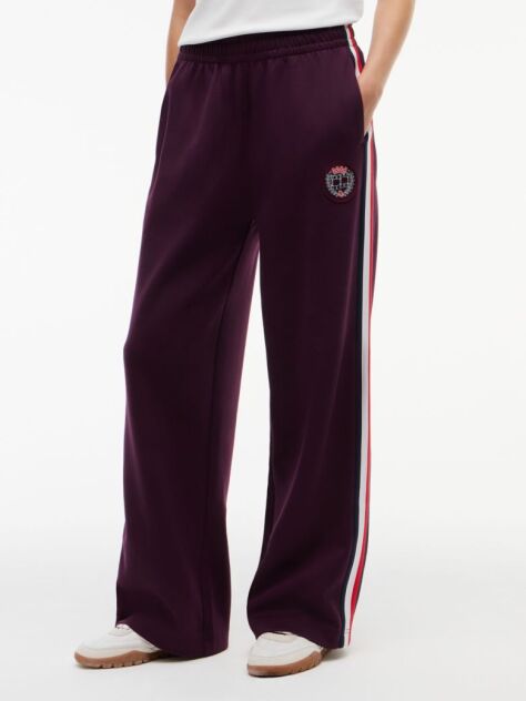 Purple Global Stripe Crest Joggers  Women