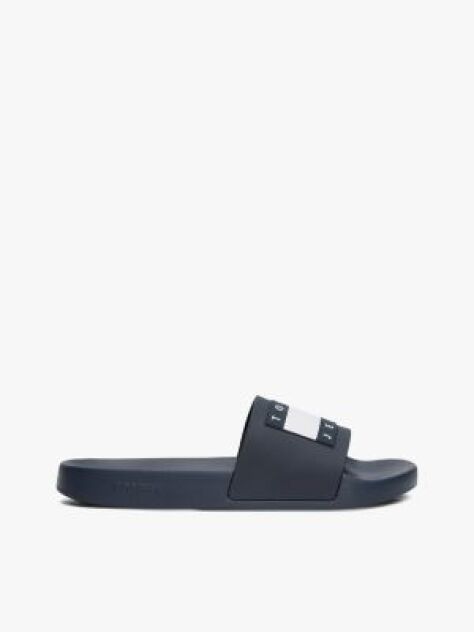 Blue Essential Flag Badge Pool Slides  Men