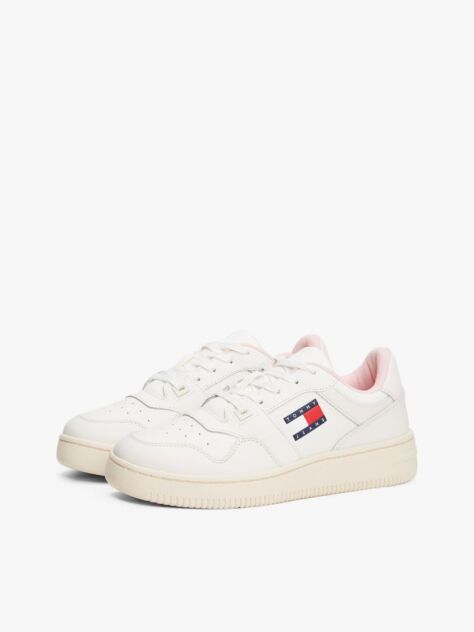 Pink Retro Essential Leather Fine-Cleat Basketball Trainers  Women