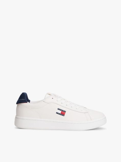 Multi Leather Archive Court Trainers  Women