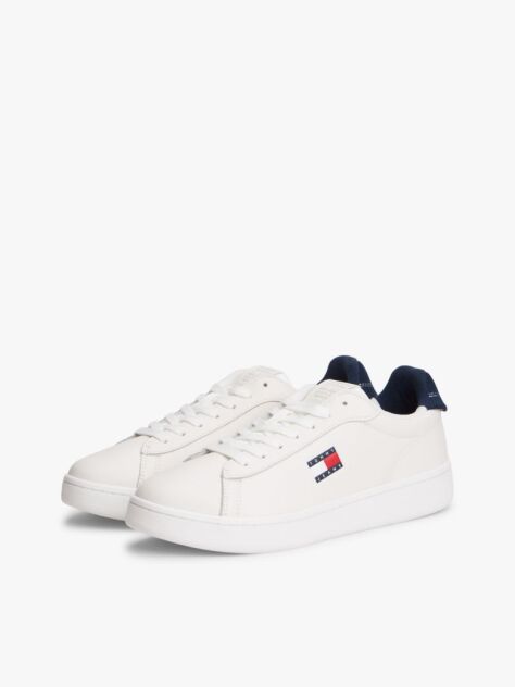 Multi Leather Archive Court Trainers  Women