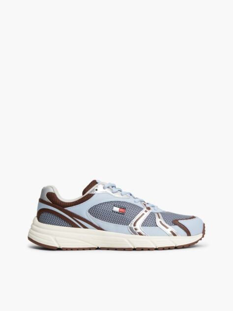 Multi Logo Mixed Texture Sneakers  Women