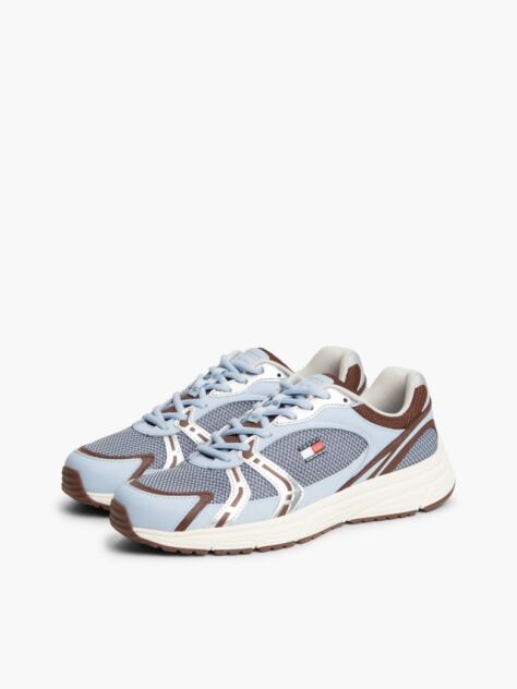 Multi Logo Mixed Texture Sneakers  Women